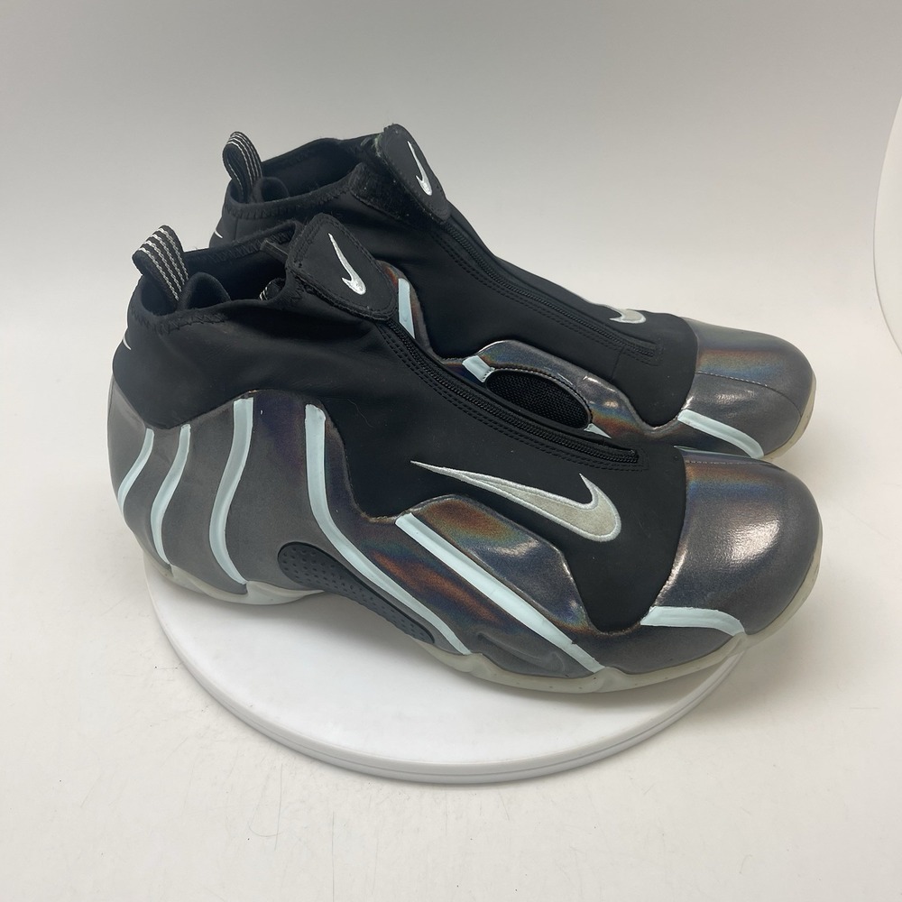 Nike Air Flightposite 1 One Topaz Mist Black Mens 9.5 Sneakers Shoes AO9378-001